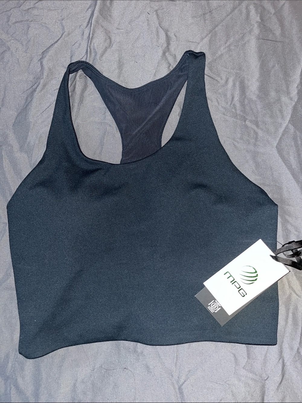MPG Dark Teal Seamless Racerback Sports Bra